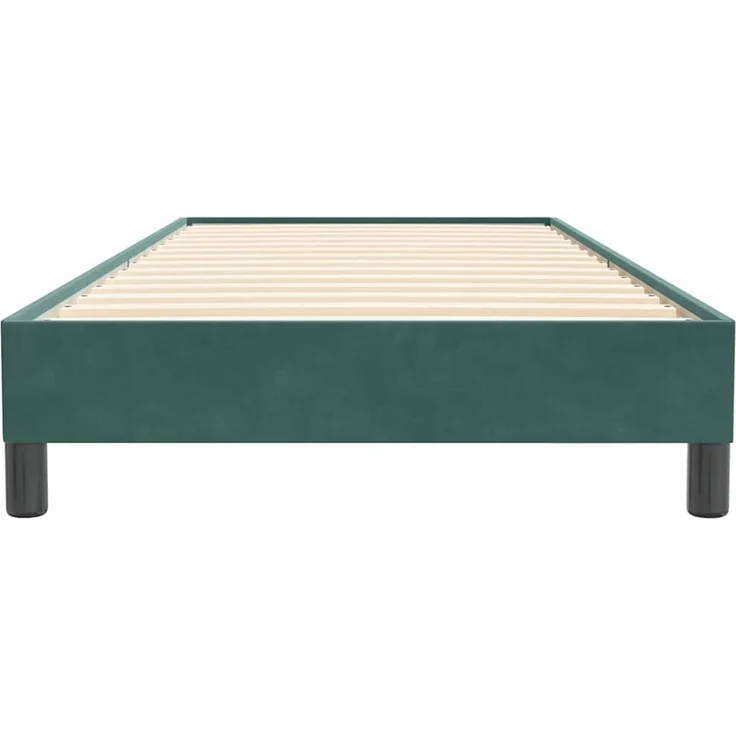 vidaXL Boxspringbett ohne Matratze Dunkelgrün 90x220 cm Samt 3315858 – Bild 4