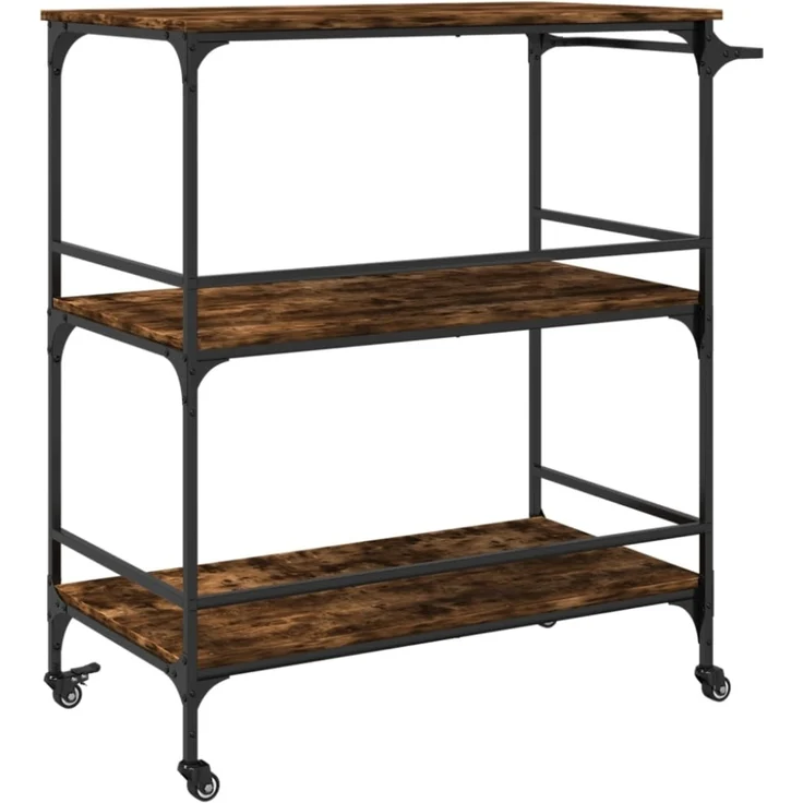 vidaXL Küchenwagen Räuchereiche 100,5x50x105 cm Holzwerkstoff 842333 – Bild 10