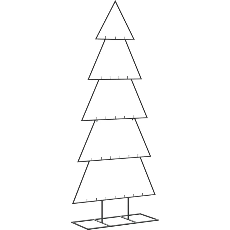vidaXL Metall-Weihnachtsbaum für Dekorationen Schwarz 150 cm 4018951 – Bild 1