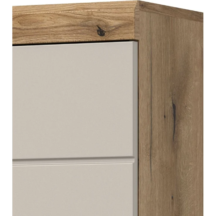 Badezimmer Hochschrank Shawn in sand und Eiche 37 x 191 cm – Bild 3