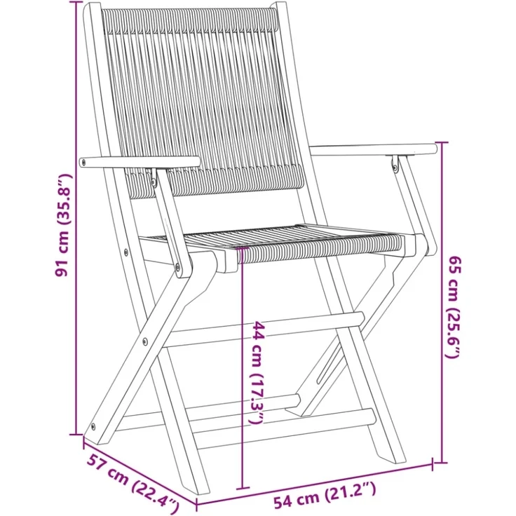 vidaXL Gartenstühle 2 Stk. Grau Massivholz Akazie und Polypropylen 367667 – Bild 8