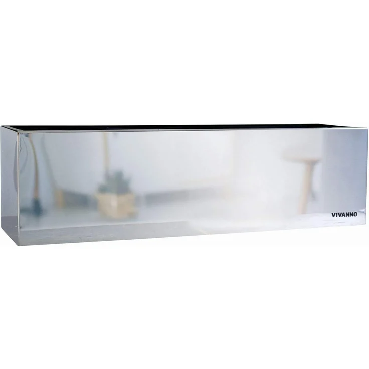 VIVANNO Balkonkasten Edelstahl ACENTO VERTICO Kasten - Edelstahl Poliert Poliert (1 St), 60x17x17 cm – Bild 2