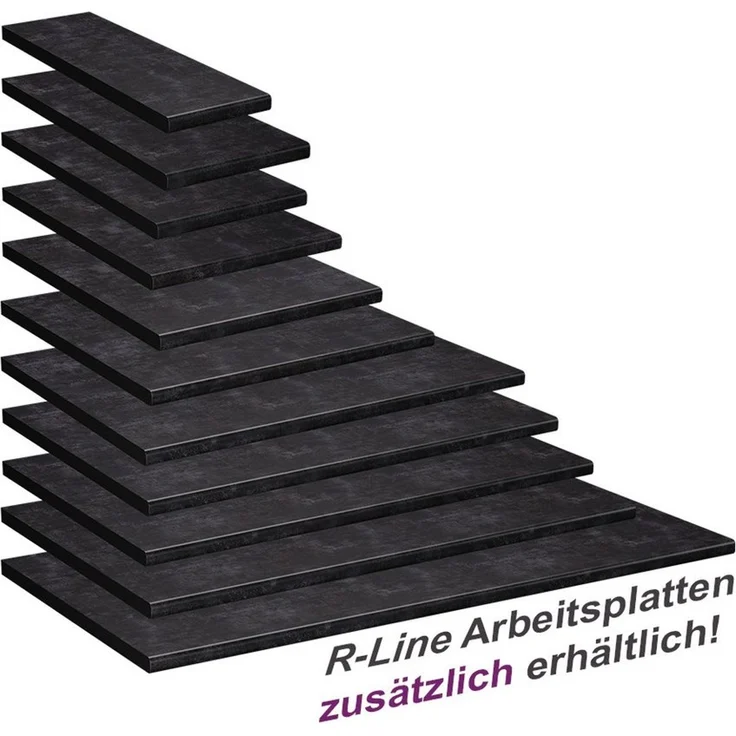 Küchenarbeitsplatte R-Line Anthrazit 60 cm Vicco – Bild 3