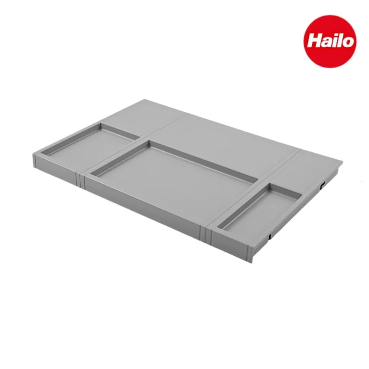 Hailo Deckel Multideckel 1109749, mit Stauraum signalgrau für Einbau-Abfallsammlersystem – Bild 2