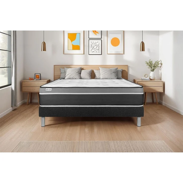 Matratzenset VITAL CARE 160 x 200 cm Bettrahmen Kit schwarz – Bild 1