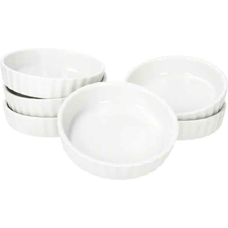 MamboCat Servierschale MamboCat 6er Set Leni Auflauf Förmchen Schälchen weiß Porzellan, Porzellan – Bild 2
