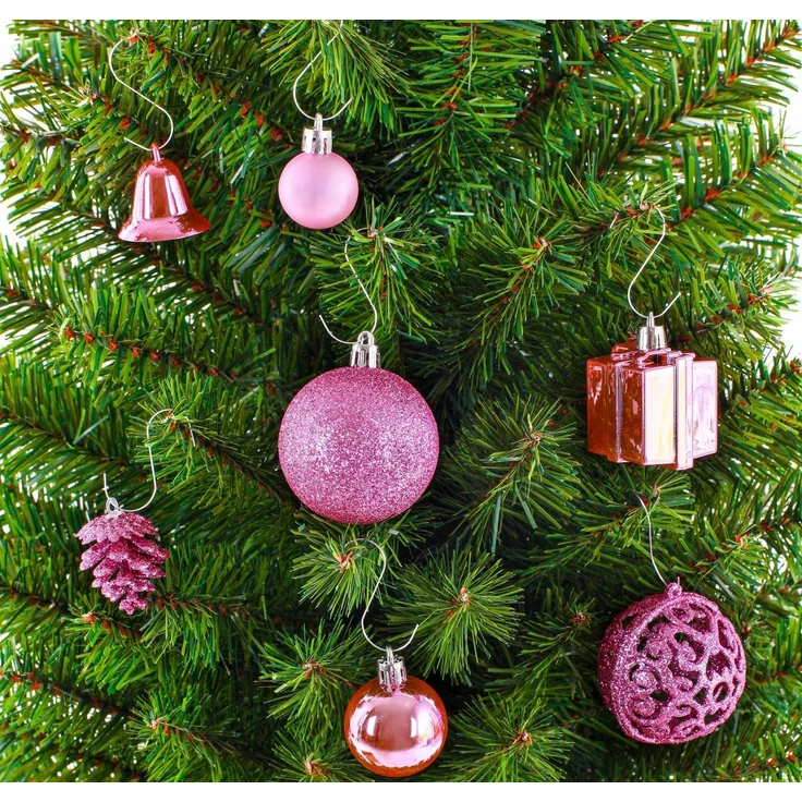 BRUBAKER Weihnachtsbaumkugel 101-teiliges Weihnachtskugel-Set mit Baumspitze, Christbaumschmuck aus Kunststoff, Weihnachtsdekoration edel und robust – Bild 2