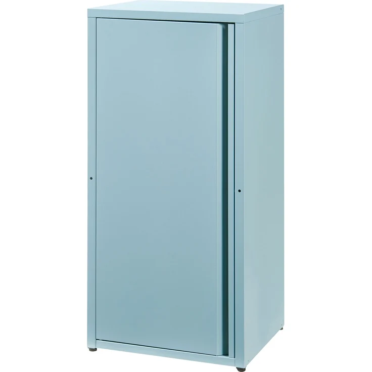 [en. casa] 'Burlöv' Metallschrank, Stahl, 88 x 40 x 35 cm, Graublau – Bild 2
