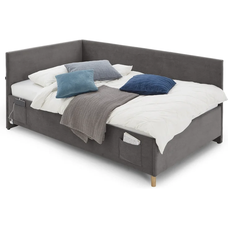 Polsterliege >Cool mit BK< Liegefläche 120x200cm, Anthrazit, Stellmaß: 130x90x210cm (BxHxT) – Bild 5