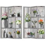HTI-Living Paravent Paravent Flora (Stück, 1 St, 1 Paravent), Raumteiler Sichtschutz Trennwand
