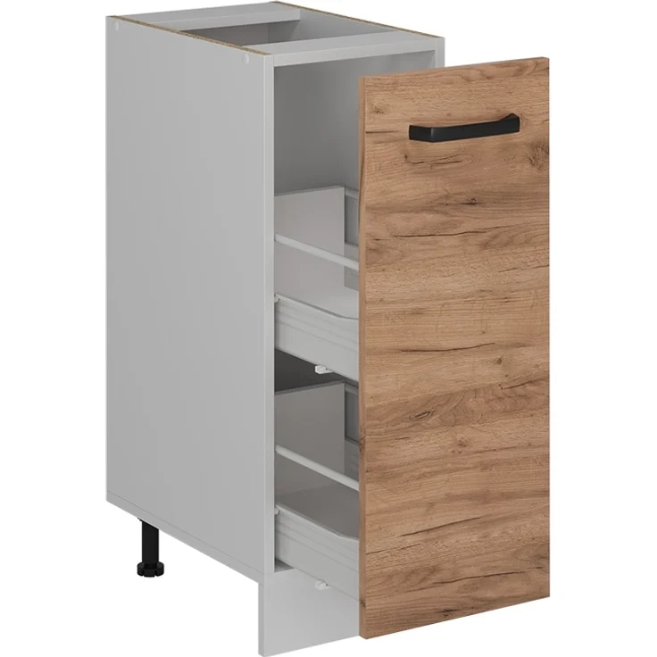 Apothekerschrank R-Line Goldkraft Eiche 30 cm AP Marmor Vicco – Bild 5