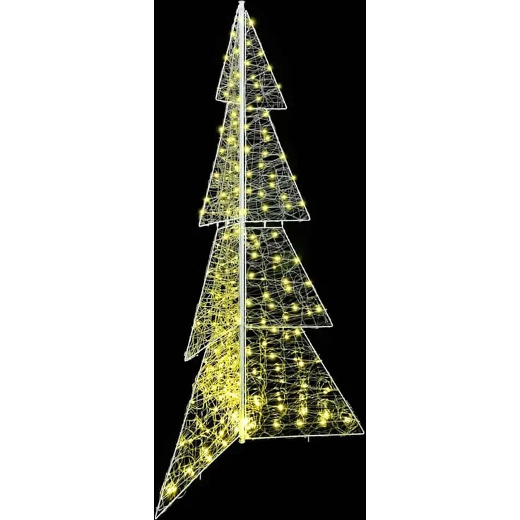 vidaXL Weihnachtsbaum Warmes Weiß 180 cm Acryl 240 LEDs 42019210 – Bild 5