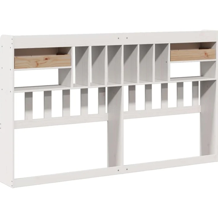 vidaXL Kopfteil mit Stauraum Weiß 180 cm Massivholz Kiefer 855503 – Bild 6