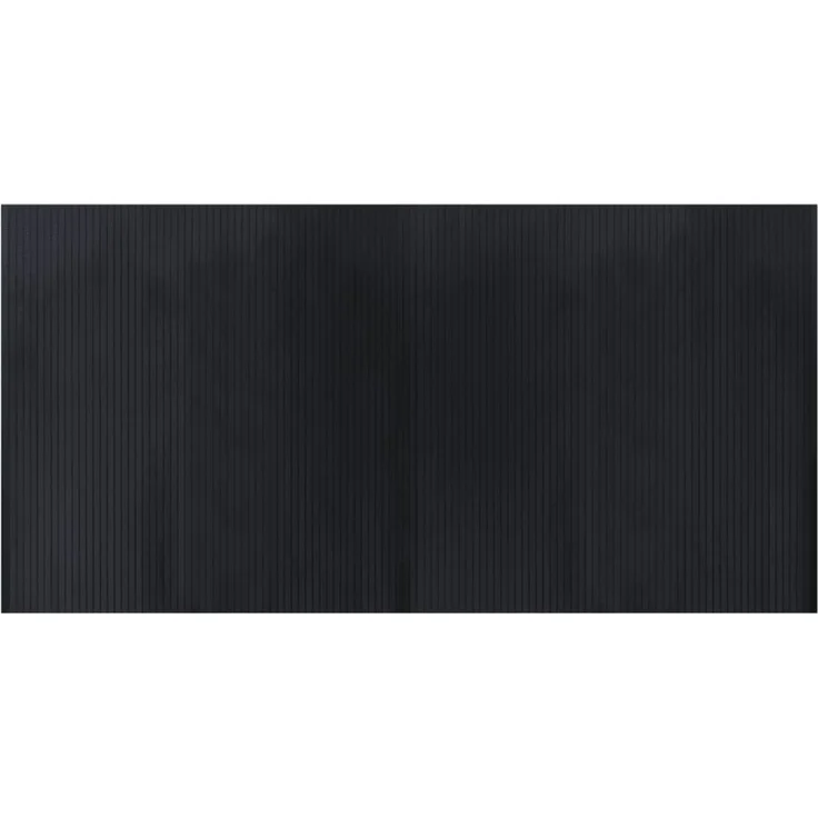 vidaXL Teppich Rechteckig Schwarz 100x200 cm Bambus 376804 – Bild 2