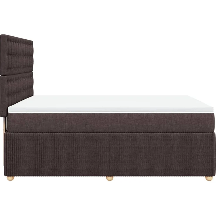 vidaXL Boxspringbett mit Matratze Dunkelbraun 140x190 cm Stoff 3294368 – Bild 7