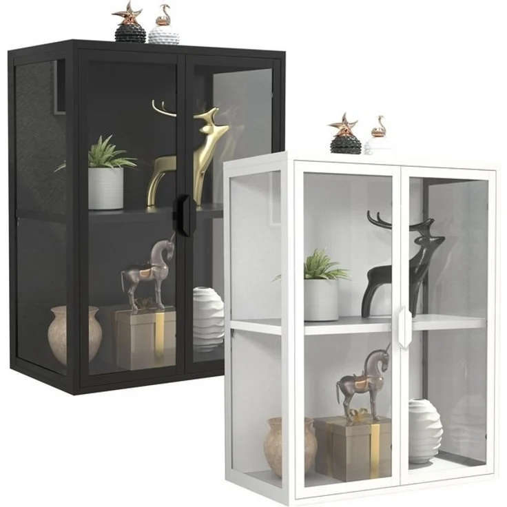 VCM Wandvitrine Flokas 919952 Weiß H. 65 x B. 60 x T. 35 cm – Bild 3