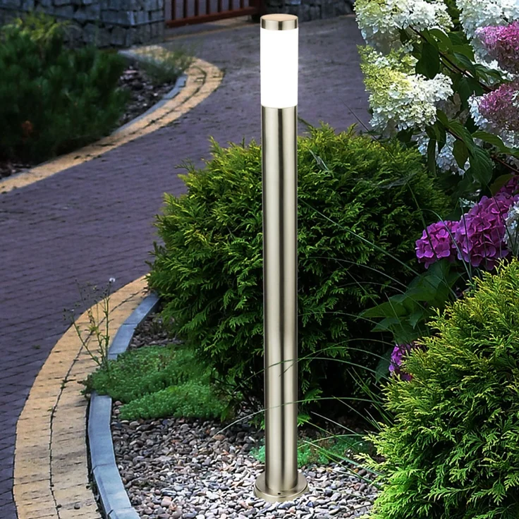 LED Außen Säulen Stehlampe, Edelstahl, IP44 – Bild 10