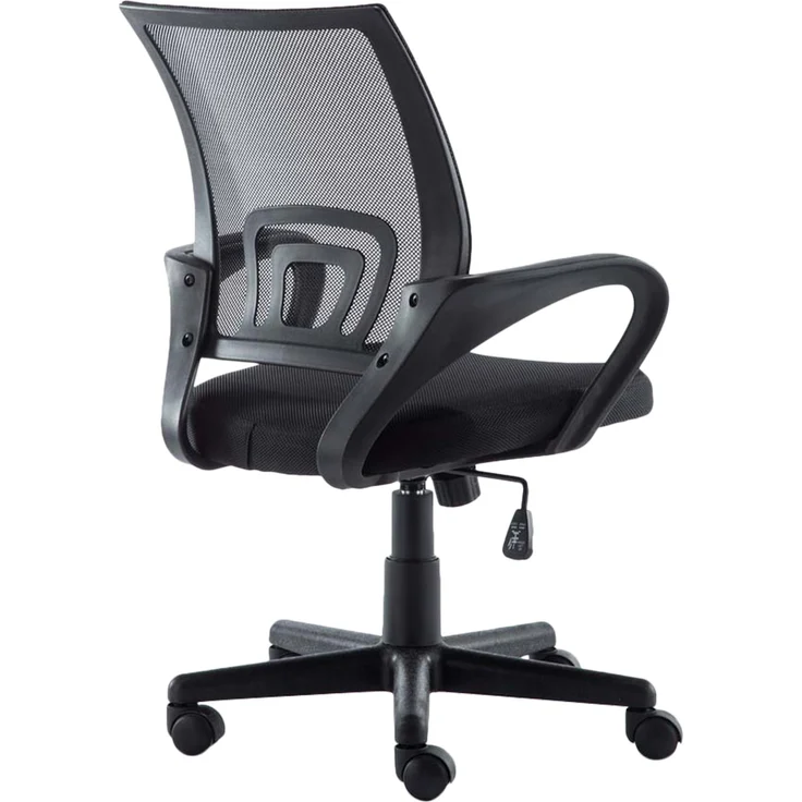 DELUKE® Bürostuhl PARIS - 88x56x54, Schwarz Kunstleder Kunststoff Gestell ergonomische Bürostühle Homeoffice Stuhl mit Rollen – Bild 5