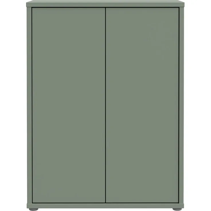 Schuhkommode >ALICE SPRINGS< 4 Böden, push to open, in Salbei - 74,5x99,1x34,9cm (BxHxT)