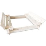 HABAU Sandkasten mit Deckel und Bank, unbehandeltes Holz Natur, 120 x 120 cm