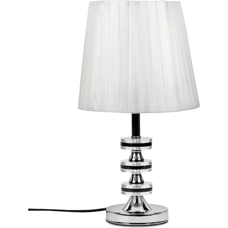 formano Nachttischlampe Weiß, Durchmesser 23 cm, Farbe: Weiß, Motiv: Ringe