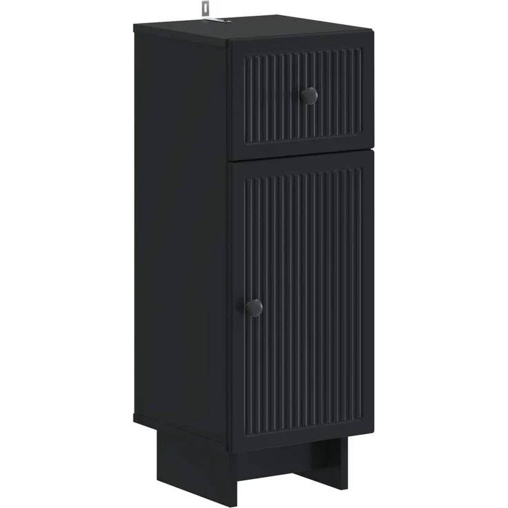 vidaXL 4-teiliges Badezimmer-Schrank-Set EDE Schwarz Holzwerkstoff 3417901 – Bild 4