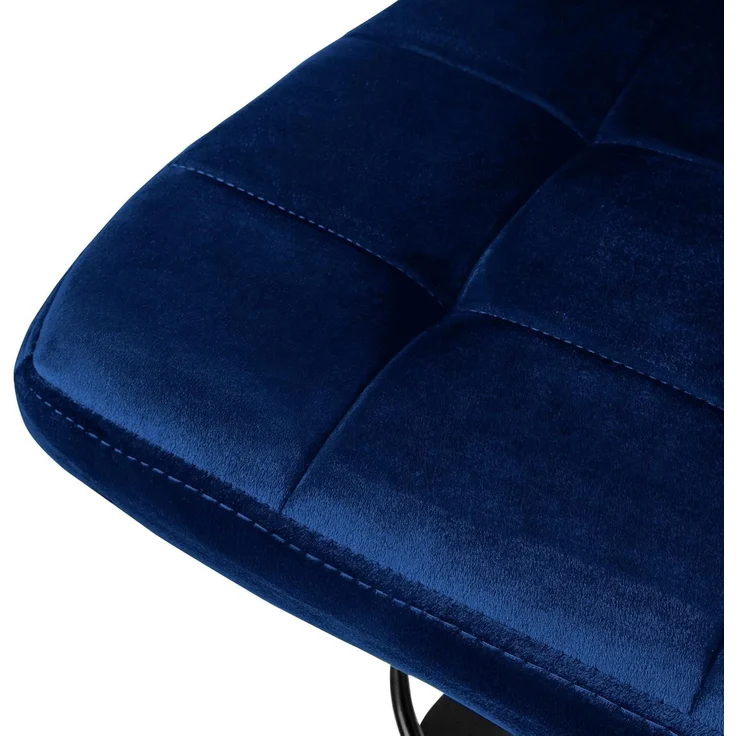 ML-DESIGN Barhocker Gepolsterter Barstuhl mit Rückenlehne und Fußstütze, 360° drehbar (2 St), Drestuhl höhenverstellbar 63-83 cm, Blau, Bezug aus Samt – Bild 7