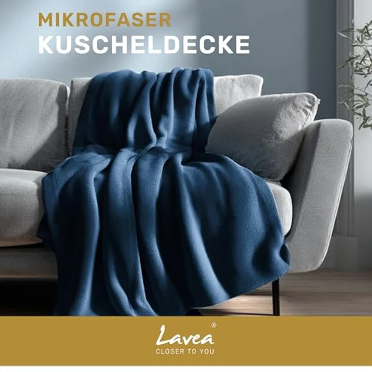 Wohndecke Kuscheldecke, Fleecedecke, Wolldecke flauschig und weich, Lavea, Sofadecke, Atmungsaktiv & Hautfreundlich, Decke – Bild 2