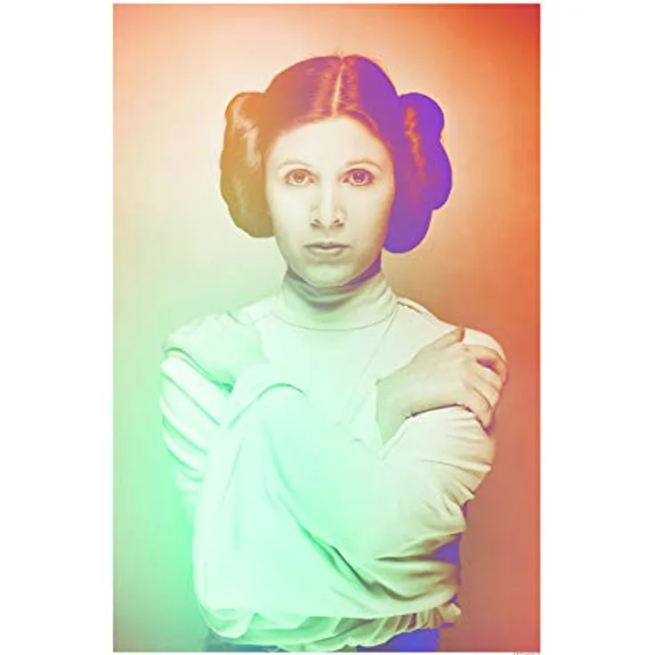 Komar Wandbild | Star Wars Classic Icons Color Leia | Kunstdruck, 50 x 70 cm, Bunt, ohne Rahmen, Premium-Fotopapier