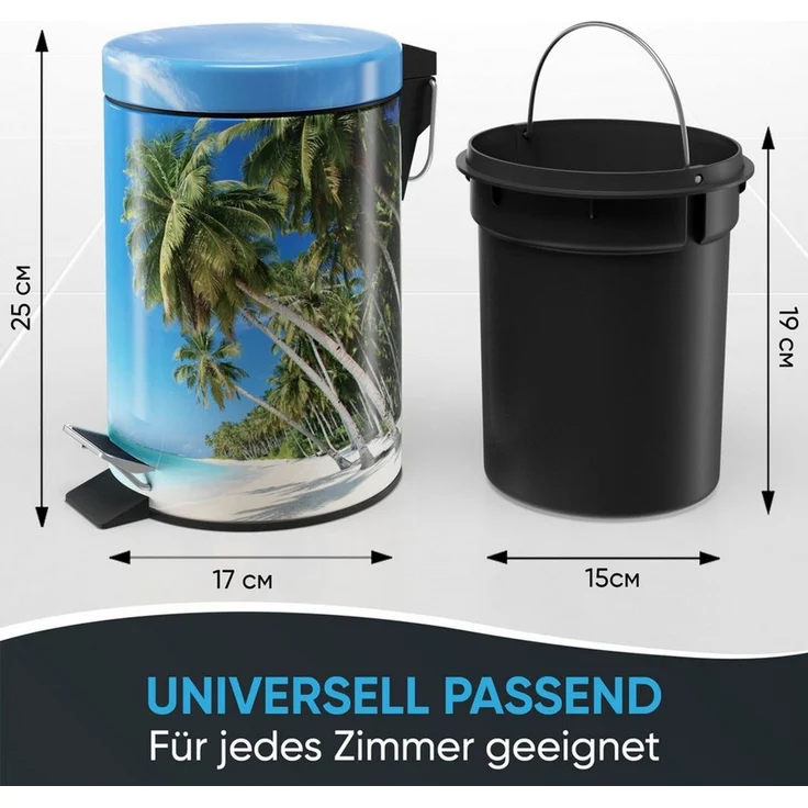 Sanilo Kosmetikeimer mit Motiv, viele schöne Bad Mülleimer zur Auswahl, 3 Liter, Abfalleimer mit Absenkautomatik & Innenbehälter – Bild 3