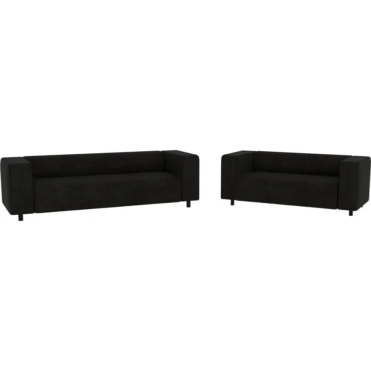 S-Style Möbel Polstergarnitur 3+2 Gustav aus Cord-Stoff mit bequemem Sitz, (1x 3-Sitzer-Sofa, 1x 2-Sitzer-Sofa)