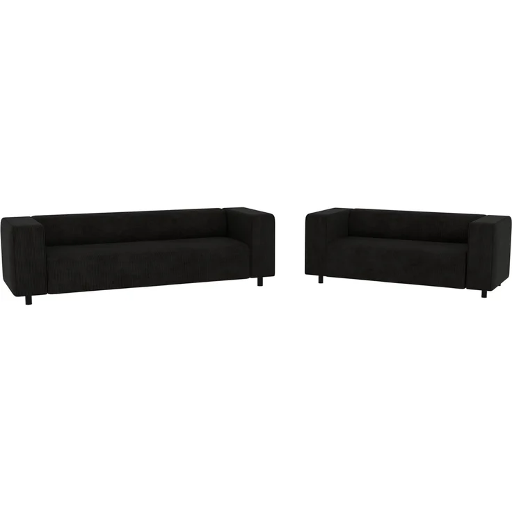 S-Style Möbel Polstergarnitur 3+2 Gustav aus Cord-Stoff mit bequemem Sitz, (1x 3-Sitzer-Sofa, 1x 2-Sitzer-Sofa)