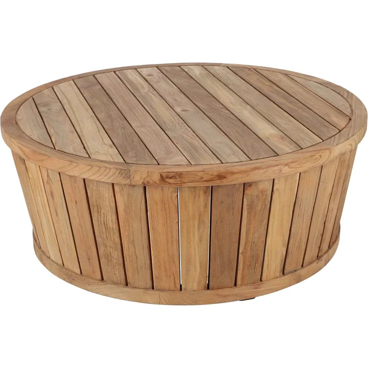 Beistelltisch Circus aus recyceltem Teakholz, Ø 80 cm – Bild 2