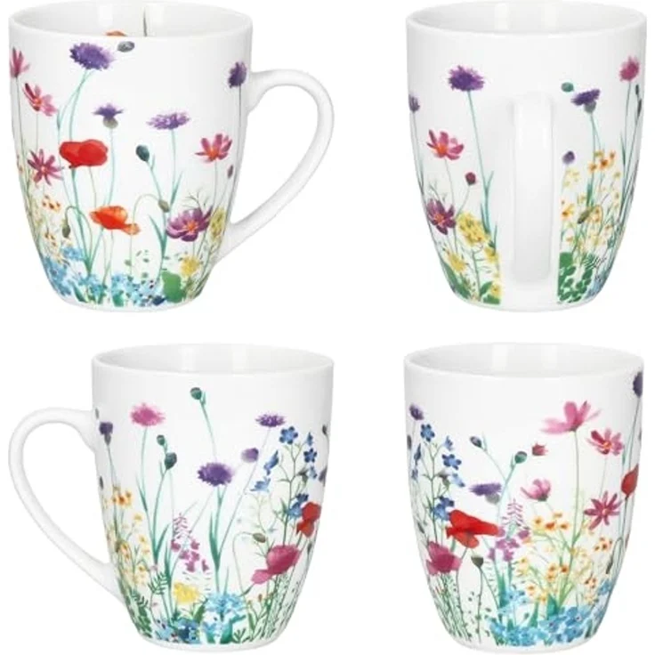 MamboCat Becher 6er Set Marie Kaffeebecher 320ml Porzellan-Tassen 6 Personen Blumen, Porzellan – Bild 5