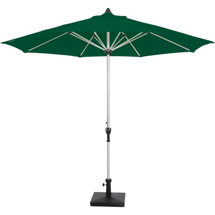XXXL Sonnenschirm, Dunkelgrün, runder Marktschirm mit UPF 50+, Aluminiumgestell, 300 cm Durchmesser