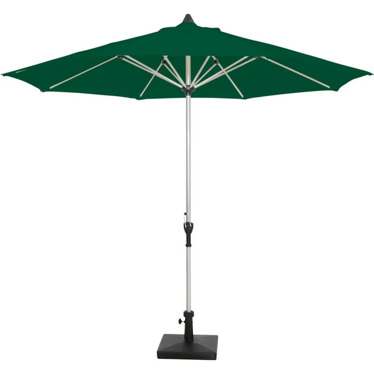 XXXL Sonnenschirm, Dunkelgrün, runder Marktschirm mit UPF 50+, Aluminiumgestell, 300 cm Durchmesser