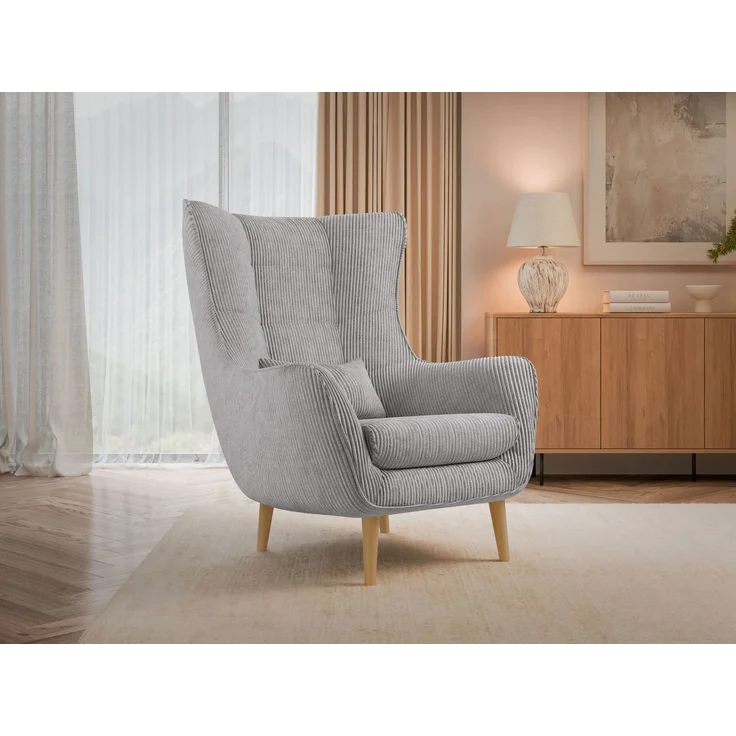 Sessel Lucio Cord (Farbe: Poso 110, ohne Fußbank) – Bild 2