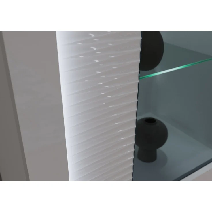 Vitrine Sunroof in weiß Hochglanz 60 x 202 cm – Bild 3