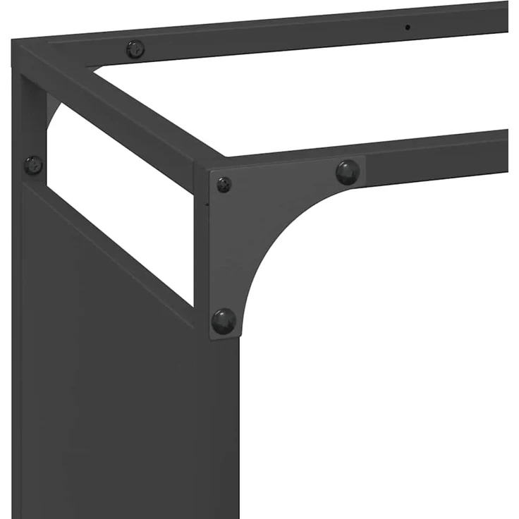 vidaXL Brennholzregal Schwarz 60x28x65 cm Kaltgewalzter Stahl 864199 – Bild 7