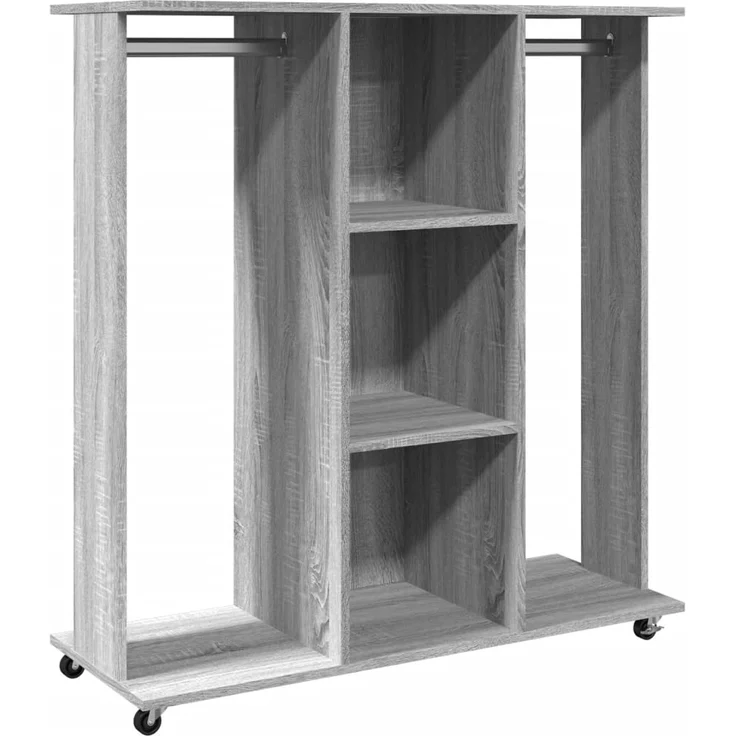 vidaXL Kleiderständer mit Rollen Grau Sonoma 102x38x110 cm 848036 – Bild 1