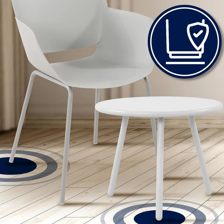 CLP Sitzgruppe Minota Set Tisch Minot Stühle Alpena wetterfest und UV-beständig,hellgrau 4 Stühle – Bild 2