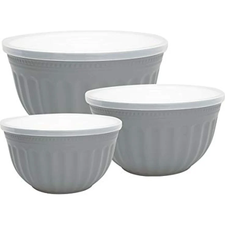 Greengate Schüssel Alice Schüssel mit Deckel grey Set3, (Schüsseln & Schalen) – Bild 1