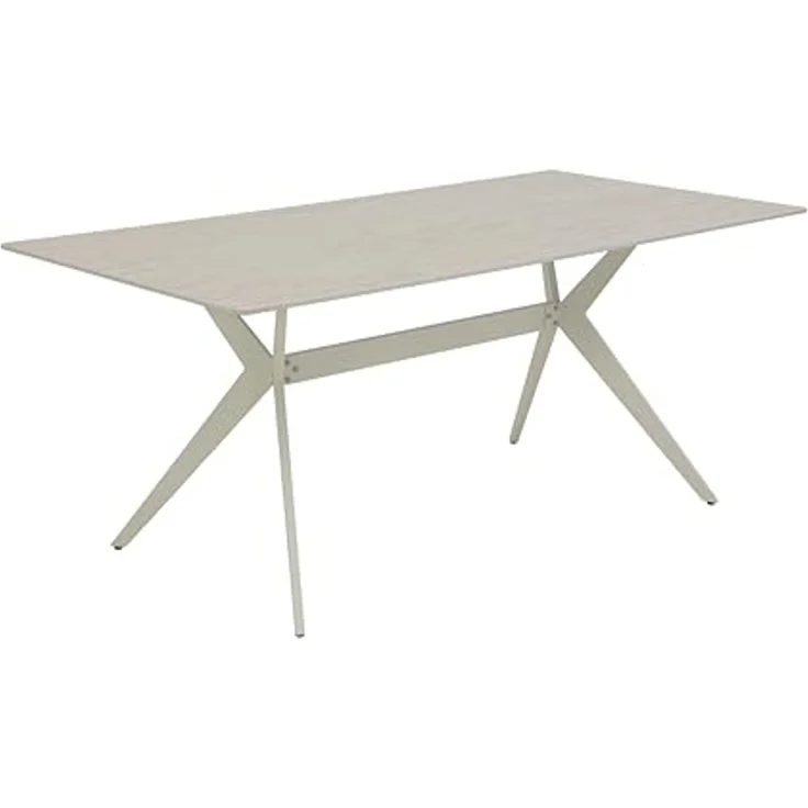 Hela Tische, Esstisch Küchentisch Paccino, Platte Sintered Stone Traventi-Optik, X-Metallgestell Oval Konisch, Oberfläche matt; Maß 180x90 cm – Bild 1
