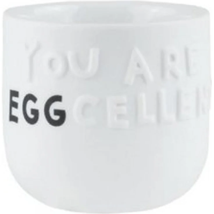 Räder Eierbecher Design Eierbecher Guten Morgen You are eggcellent Weiß – Bild 6
