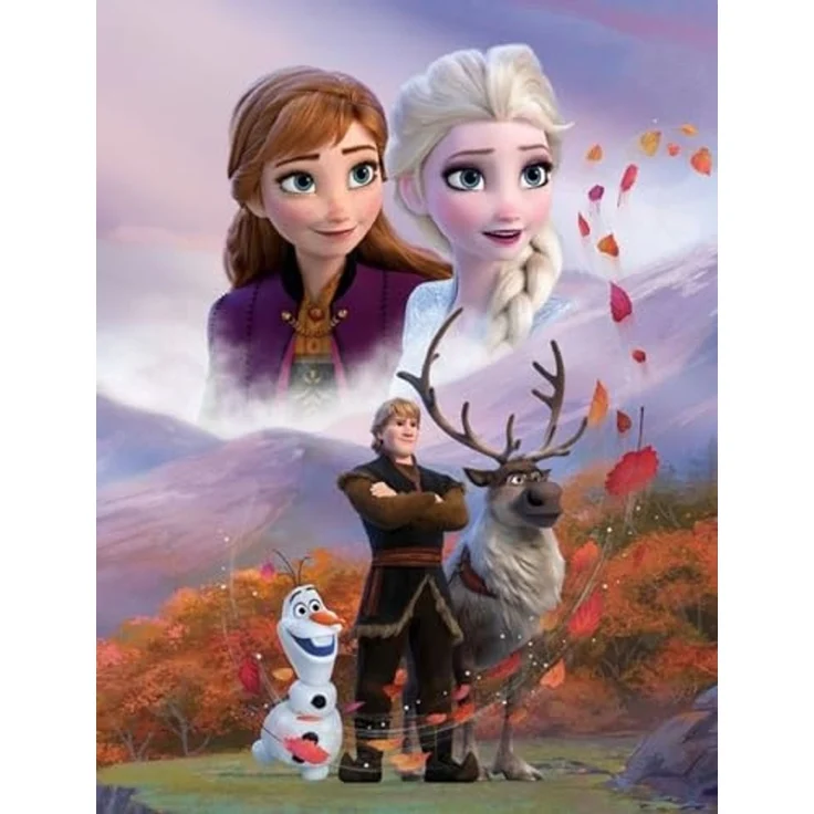 BrandMac Wohndecke Disney Frozen Elsa & Anna, Polyester Lila, 130 x 170 cm – Bild 1
