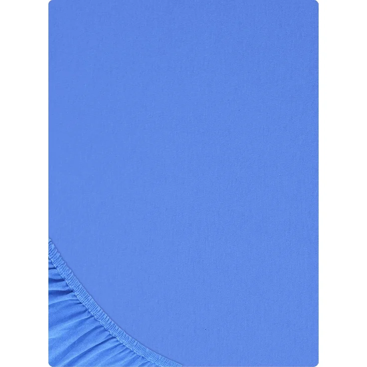Buymax® Spannbettlaken 120x200 cm Baumwolle 100% Spannbetttuch Bettlaken Jersey, Matratzenhöhe bis 25 cm, Farbe Hellblau