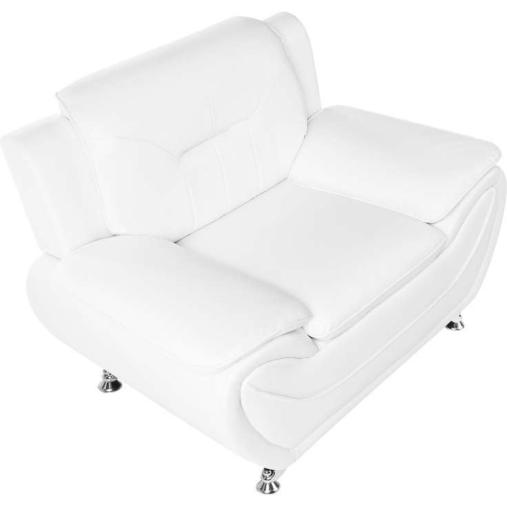 Sessel LEIRA Kunstleder Weiß – Bild 6