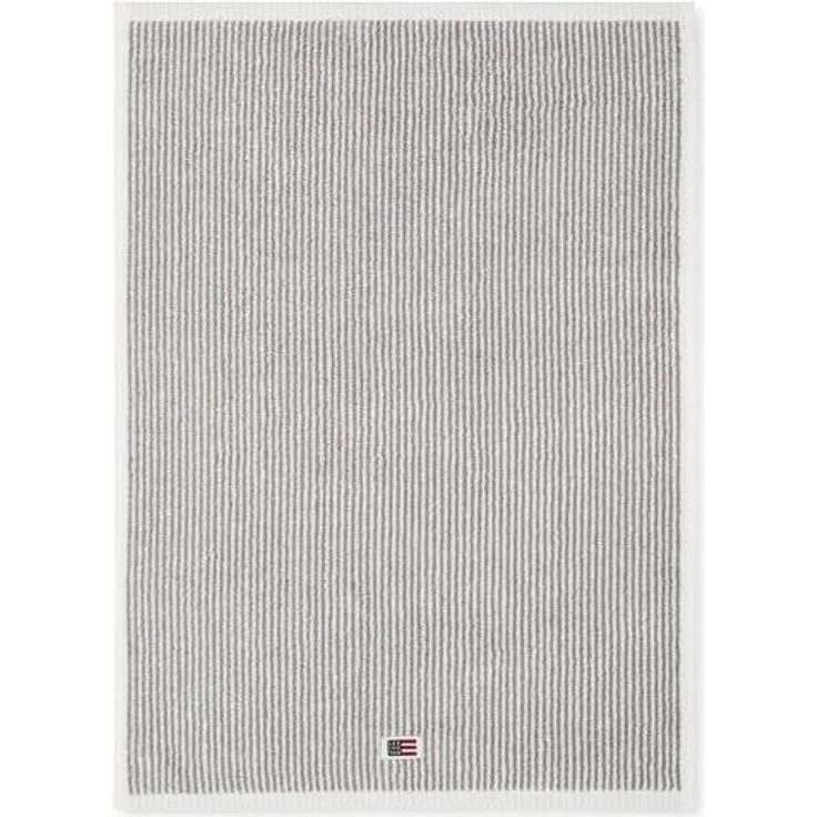 Lexington Handtuch Original Weiß Grau gestreift (30x50 cm) 10002064-1700-TW15