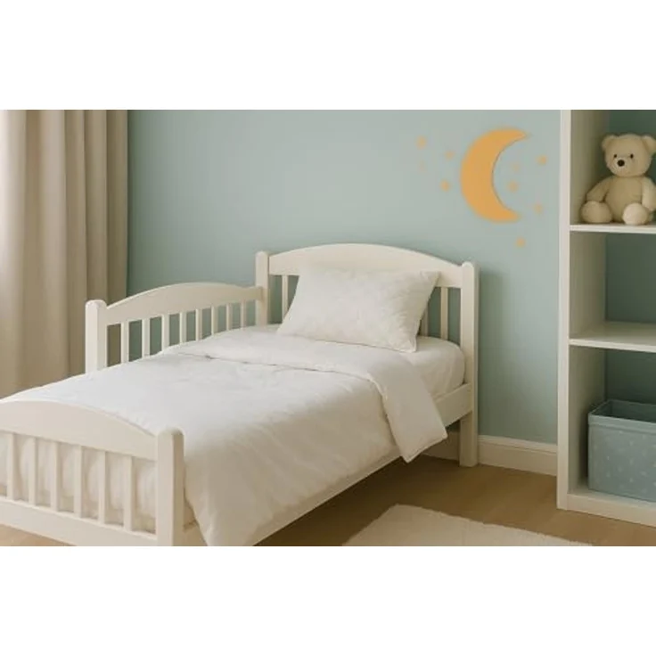 texpot Kinderbettdecke + Kopfkissen Babybett Bettset Steppung weiß – Bild 3