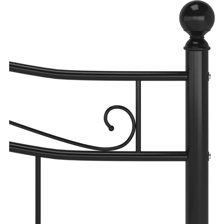 vidaXL Metallbett, 160x200 cm, Schwarz – Bild 3